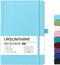 Graph Grid Paper Notebook, Classic Journal with Ribbon Divider, 5.3" x 8.26", Light Blue