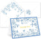 Whaline 50 Pack Blue Floral Gold Foil Thank You Cards Boxed Greeting