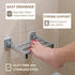 Grab Bar Specialists 200 lbs/ 304 9x 8 Shower Foot Rest and Shaving Pedestal - Wall Mount Folding Shower Ledge/Elevate