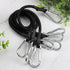 ZHOUBIN 24 Inch Black Bungee Cords - 4 Pcs with Carabiner Hooks for Secure Tie Downs