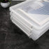 BTSKY 3 Pack A4 Plus Clear Plastic Stackable Storage Box, Desk Paper Organizer with Buckle, Document Holders