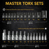 Set, S2 25-Piece, T8-T60 E4-E22 (LX-148) LEXIVON Master Torx Bit and Socket Premium Alloy & Cr-V Steel | Bit Socket