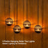 4 Pack Solar Hanging Lanterns Lights Outdoor, Hanging Candle Holder with Solar Tea Lights Candles Outdoor Waterproof