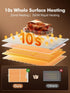 4 3 Countertop Food Warming Mat, Electric Food Warming Tray with Adjustable Temperature, Timer, Full Surface Heating