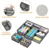Marbrasse 3 Packs Desk Drawer Organizers, Tray with 9 Adjustable Compartments for Makeup & Office Supplies (2Pack-Black)