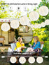 27.5FT 10 G40 Bulbs, Lantern String Lights Outdoor, White Lantern String Lights Plug in with Nylon Lanterns and LED