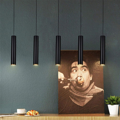 12W 5CM L40CM Dia Tube LED COB Modern Pendant Lights Spot Light for Kitchen Island Dining Living Room Bar Hanging Lamp