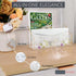 Papyrus Acrylic Mail Organizer, Green Aqua Desk Organizer with Floral Prints, Small Letter Holder for Office Supplies