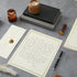 Set 48 8.5x11 Inch 24 Premium Letter Writing Stationery with Envelopes Sheets of Ecru Paper with Gold Border & Writing