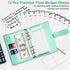 Budget Binder A6 Money Organizer for Cash, Zipper Envelopes System, Cute Budget Wallet for Women Men, Beach