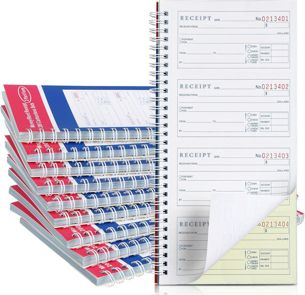 Crtiin Books Money and Rent Receipt Book 2 Part Carbonless Receipt Log Book
