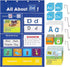XZJPX Alphabet Learning Pocket Chart ABC Flash Cards Alphabet Wall Chart Learning Games,