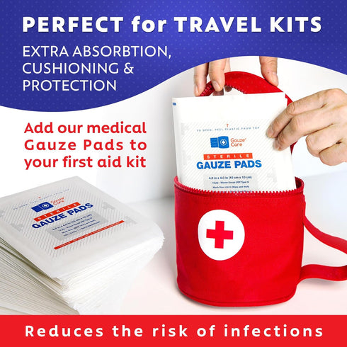 100pc 4x4 12ply 4x4 4x4 Large Sterile Gauze Pads Sterile for Wounds Bulk - Woven Gauze Sponges Sterile - USP IV