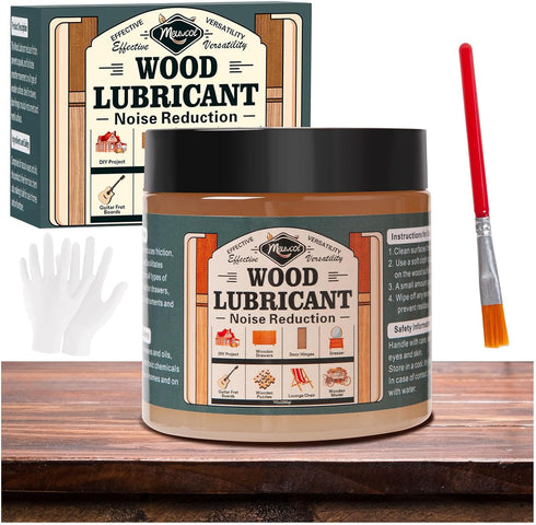 Meuvcol Wood Lubricant, 7 Oz Paste Wax for Wood, Drawer Slide Wax for