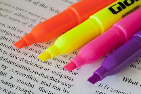 Promarx Pocket Stick Highlighters, Assorted Colors, 4 Count (HS07-LPCB04-48)