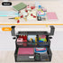 Under Desk Drawer Organizer, No Drill Metal Storage Drawer Container with 2 Slide Out Cabinets for Home and Office