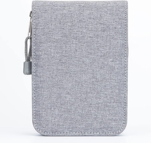 Lanxivi 12 Fountain Pen Case, Rollerball Pen Case Gray Color, Waterproof Canvas Pen Display Holder Organizer Bag