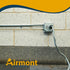 AP-12096, 4" Square Duplex Receptacle Electrical Box Cover, 1/2" Raised, Galvanized Steel, Crushed Corners