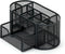 PAKASEPT Desk Organizers, Mesh Caddy with Compartments for Makeup and Office Supplies