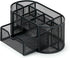 PAKASEPT Desk Organizers, Mesh Caddy with Compartments for Makeup and Office Supplies