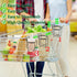 Mllpouyii 2 Shopping Cart Cup Holder, Pcs Updated Portable Cup Holder with Bottom Bar Reusable Grocery Carts Drink