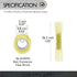 Conext Link BCHS-W25 Heat Shrink Butt Connector 25 Pack (26-24 Gauge, Yellow)