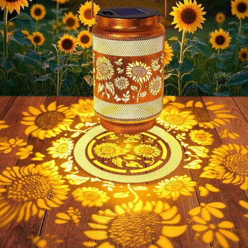 Sunflower Solar Lanterns Outdoor Waterproof with Shepherd Hook, Sunflower Gifts for Mothers Day Birthday Women Mom