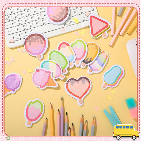 Yinder 24 Pads Cute Kawaii Sticky Notes, Cartoon Sticky Note Pads for Office Home Students, Fun Self Stick Memo Pad