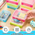Suzile 50 Pcs Plastic Crayon Box Stackable Organizer with Lid for Crayon Storage Containers Bulk for Office School