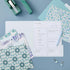 Paper Junkie 24-Pack Decorative File Folders, 6 Cute Floral Designs, Heavyweight Letter Size, Blue, Teal, Green