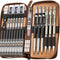Nicpro 29PCS Art Mechanical Pencil Set in Leather Case, Metal Drafting Pencil with Lead Holders