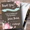 The Card Zoo Pretty Floral Burlap Girls Party Thank You Cards