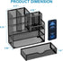Marbrasse Mesh Pen Holder for Desk, Multi-Functional Organizer with Drawer for Office Art Supplies
