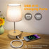 Set 2, 3 Dimmable, Ascher Small Bedside Table lamp of RGB Color Changing Lamps, Color Temperatures, Stepless Nightstand