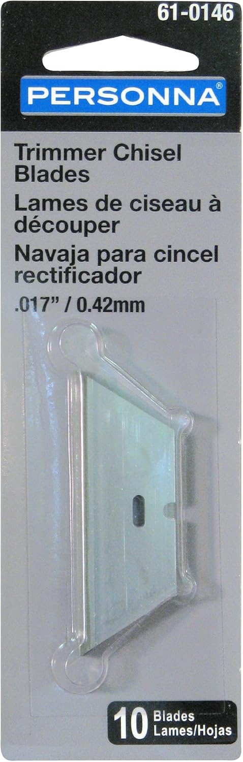 Carpet Trimmer Chisel Blades, .017" Carbon, 10 Pack