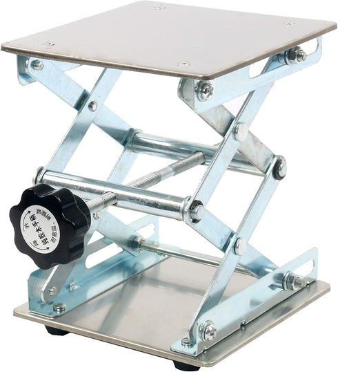 YaeTek Heavy Duty Laboratory Scissor Jack, 6 x 6" Stainless Steel Platform Lab Stand Table