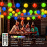 40ft 40LED StarryEver Outdoor String Lights Plug in, Connectable WarmWhite & Multicolor Nylon Lantern String Lights