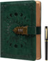 ZXHQ Lock Journal with Pen, A5 240 Pages Diary with Lock, Brown