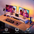 3 DT108008WW FITUEYES Dual Monitor Stand Shelf Computer Monitor Riser, Wood Desktop Stand with Adjustable Length
