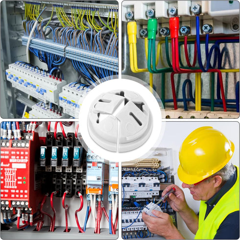 100pcs Push-in Cable Connectors, Non-Metallic Push In Connector for Romex 1/2 Inch Knockouts