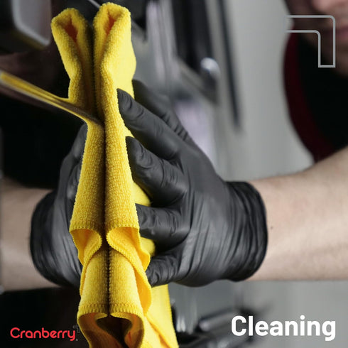 Cranberry Carbon Black Nitrile Exam Gloves, Pack of 200, Medium, 3.2 Mil