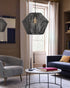 7" Woven Pendant Light Fixtures, ELYONA Farmhouse Coastal Hanging Lamp with Matte Black Handwoven Rattan Basket Shade