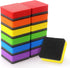 Tamaki 12 Pack Magnetic Whiteboard Erasers, Dry Erasers for White Board, 6 Colors, Square, 2 x 2 x 0.8 Inch