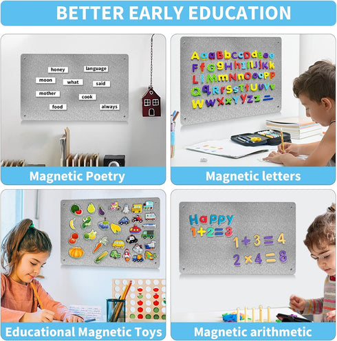 Magnetic Board 17.1" x 11.8" for Magnets and Bulletin Board, Suitable for Wall, Refrigerator, Cabinet, Easy Hanging