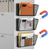 MFTEK Magnetic File Holder, 3 Pockets Wall File Folders, No Drilling Magnetic Paper Holder for Document and Mail