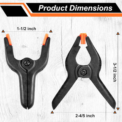 Spring Clamps 12 Packs, Spring Clips 3.5 inch Spring Clamp for Crafts and Professional Backdrop Clips, Plastic Clamps Clips for Backdrop Stand, Heavy Duty Clamps for Woodworking Rondauno by Rondauno