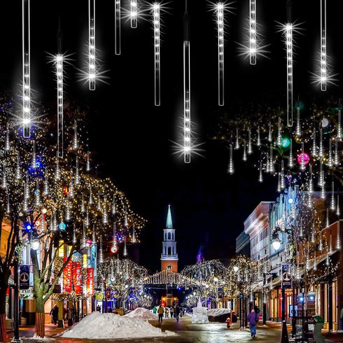 16inch 10 240 JJGoo Meteor Shower Lights Christmas Lights Falling Rain Lights, Tube LEDs Snow Falling Christmas Lights