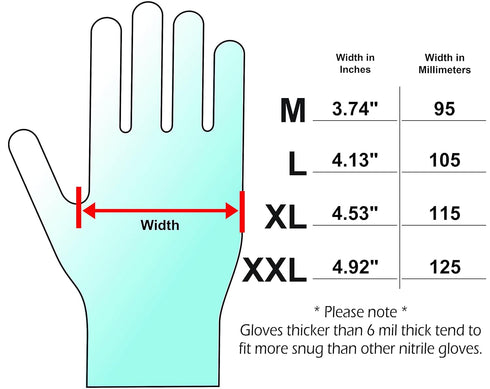 Adenna DLG679 Dark Light Nitrile Powder Free Exam Gloves, Black, XX-Large, Box of 90