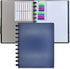 Discbound Notebook, Letter Size Faux Leather Cover, 120 gsm Heavyweight Paper, Includes 40 Margin Sheets, 5 Tabs (Navy