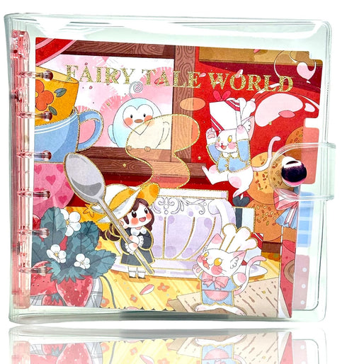 Mini Kawaii Spiral Notebook Binder, Transparent Design for Easy Use